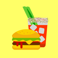 Dine Around app logo includes a cheeseburger and a Caesar.
