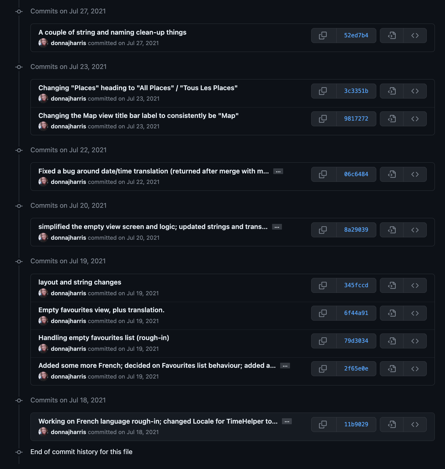 Page 2 of 2: Commit history for strings.xml