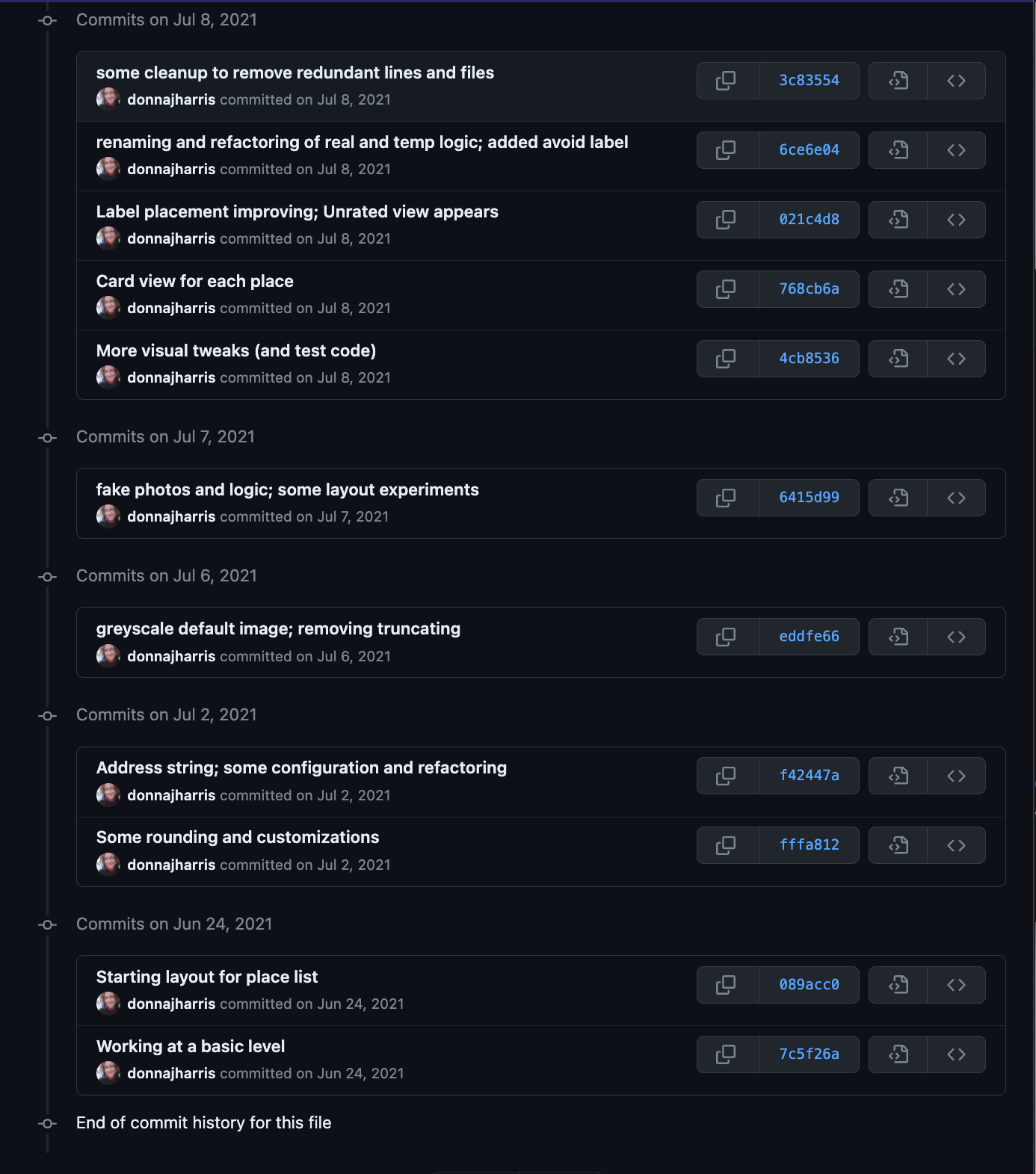 Page 2 of 2: Commit history for place_item.xml