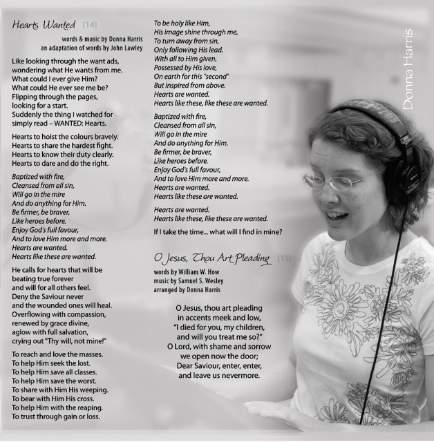 A panel from the Marked By Love CD booklet from the album: A Light In The Dark.