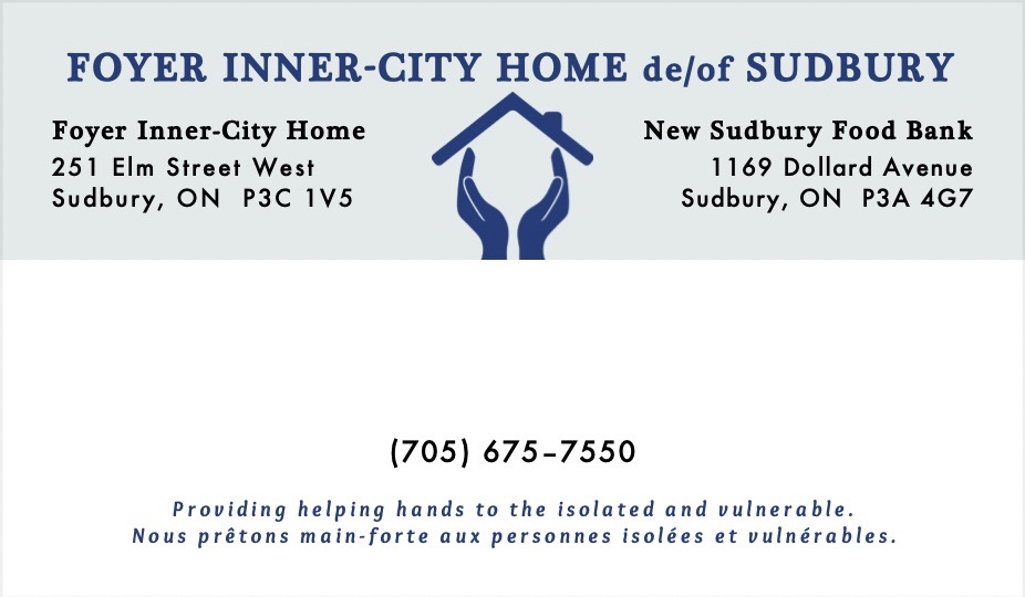 Sample blank business card from Inner-City Home.